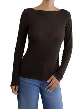 Maglia misto cashmere tinta unita 